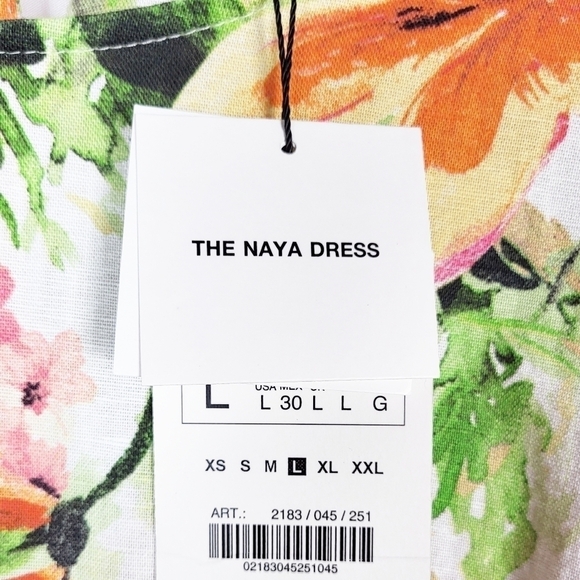 ZARA floral print mini dress linen NWT - Picture 6 of 7